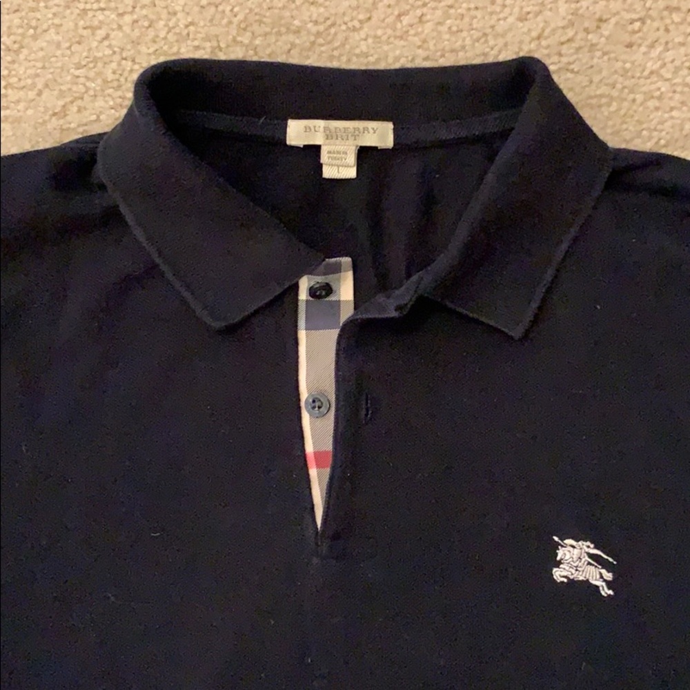 Burberry polo shirt with check trim